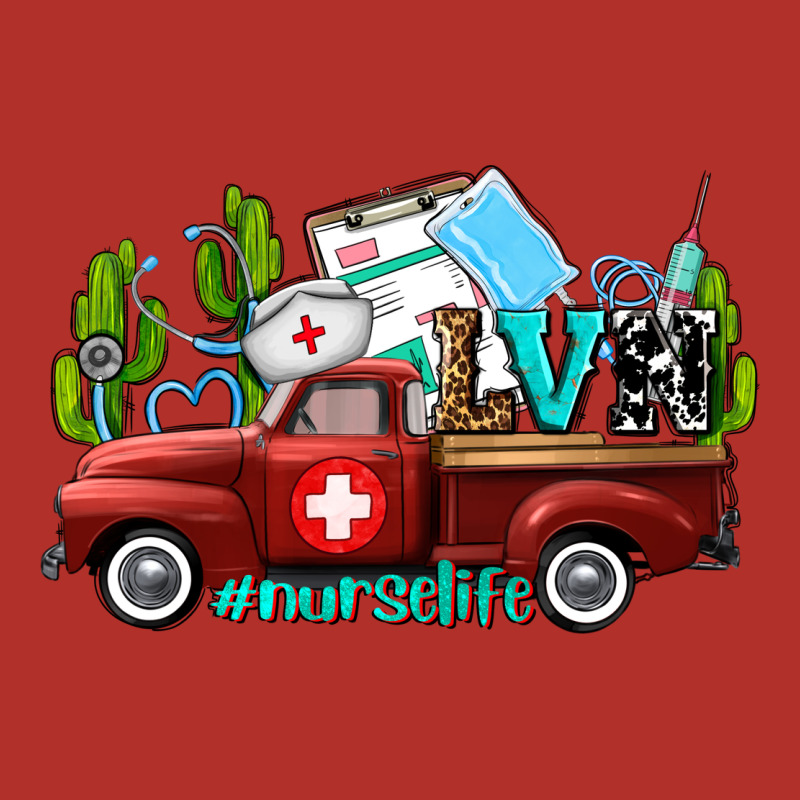 Lvn Nurse Truck With Cactus And Sunflowers Premium Hoodie by AdoDesignShop | Teevron