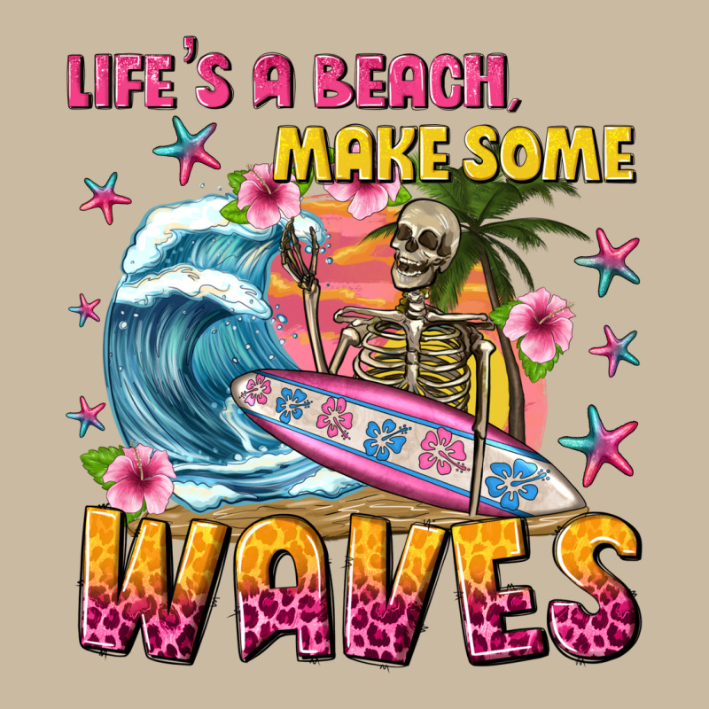 Lifes A Beach Make Some Waves Long Sleeve Tee by texasbilliewilder | Teevron