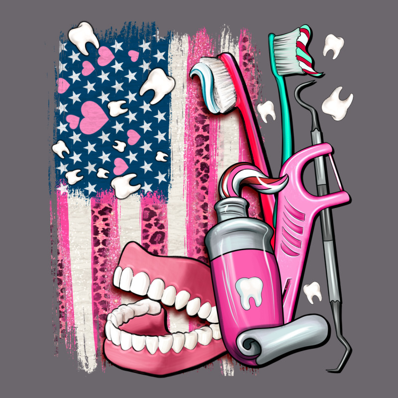 American Flag And Dental Elements With Teeth Premium Sweatshirt by AdoDesignShop | Teevron