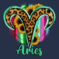 Aries Zodiac Sign Sunflower Leopard Serape Premium Hoodie | Teevron