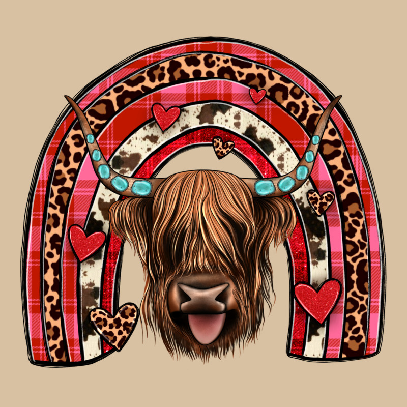 Valentines Highland Cow Rainbow Heavyweight Hoodie by JahusDesignShop | Teevron