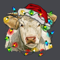 Charolais Cattle Cow With Christmas Lights And Hat Long Sleeve Tee | Teevron