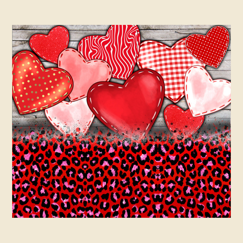 Valentine's Day Red Hearts Red Leopard Ladies Tee by BarkalooDesign | Teevron