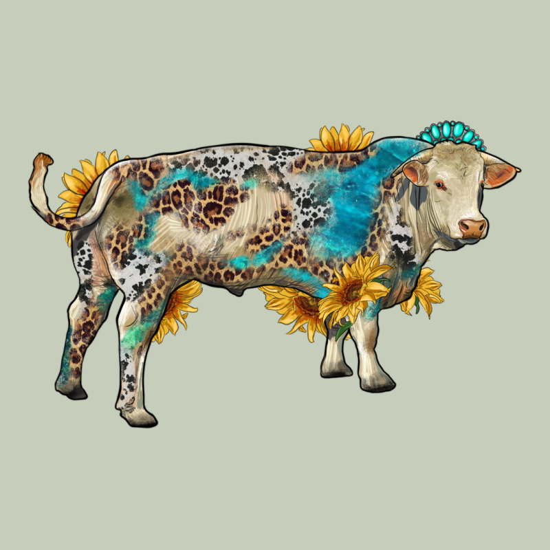 Charolais Bull With Sunflowers And Gemstone Western Patterns Long Sleeve Tee by RanaPortraitStore | Teevron