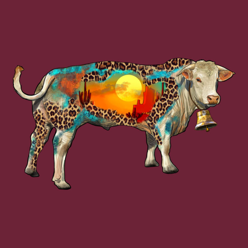 Charolais Bull With Desert And Leopard Long Sleeve Tee by RanaPortraitStore | Teevron