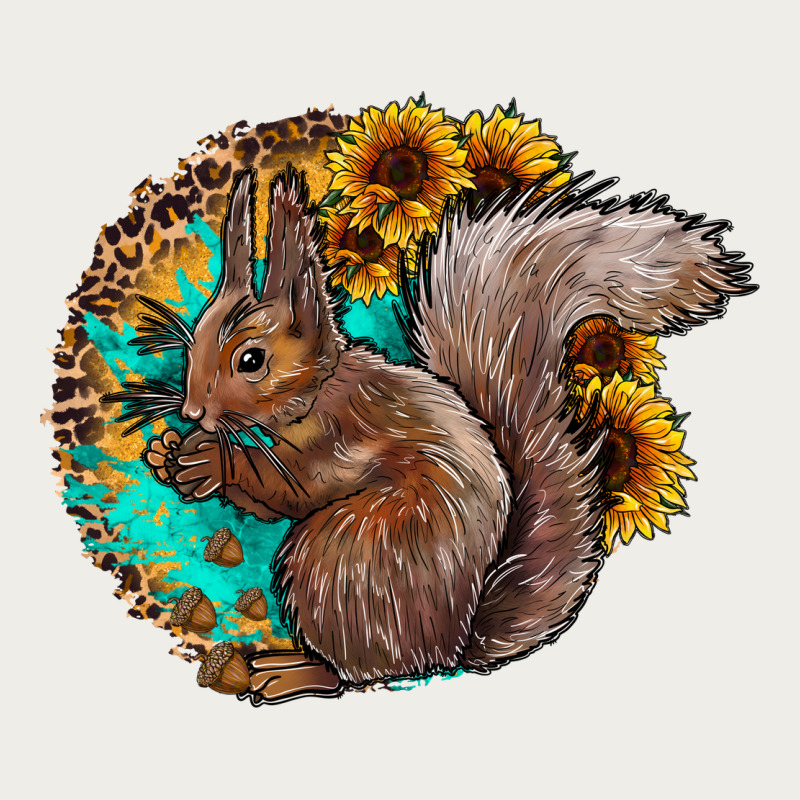 Western Squirrel With Sunflowers Zipper Hoodie by CowhideDigitalArt | Teevron