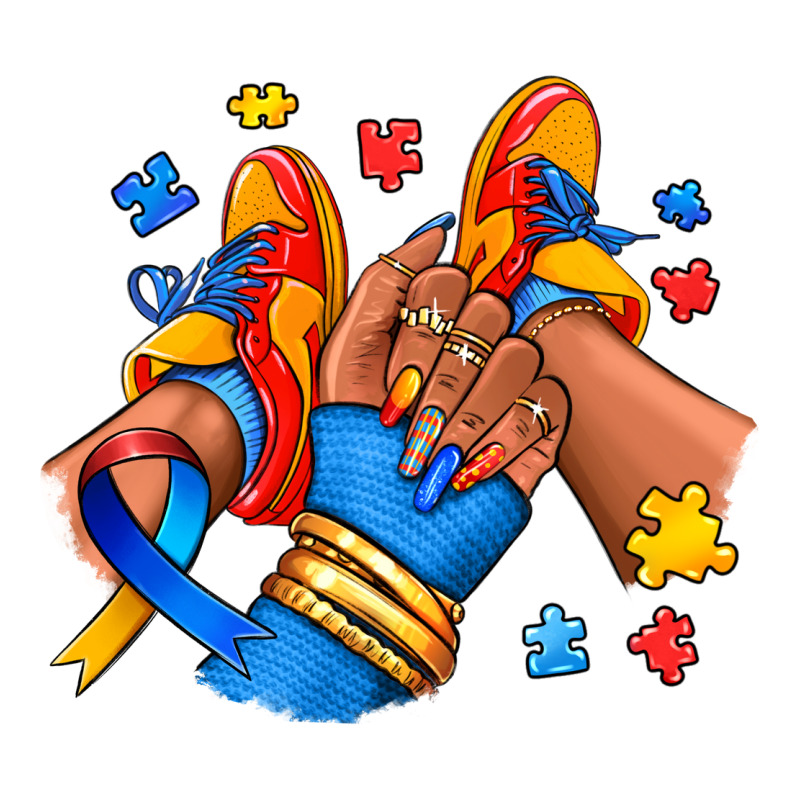 Autism Afro Girl Sneakers Urban Heavy Tee by RanaPortraitStore | Teevron