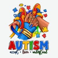 Autism Accept Love Understand Afro Girl Sneakers Urban Heavy Tee | Teevron