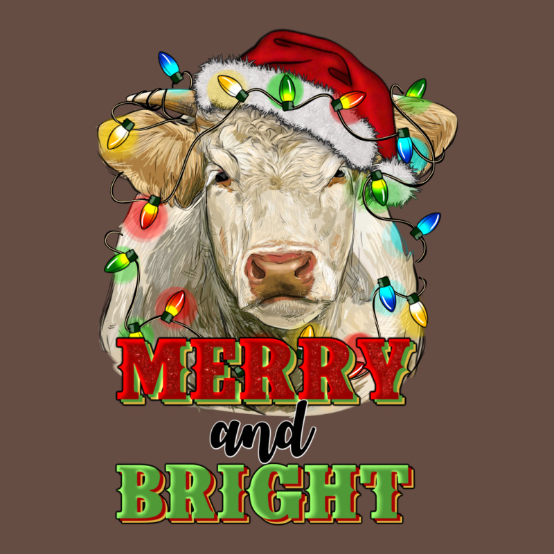Merry And Bright Charolais Cattle Cow With Christm Long Sleeve Tee by RanaPortraitStore | Teevron