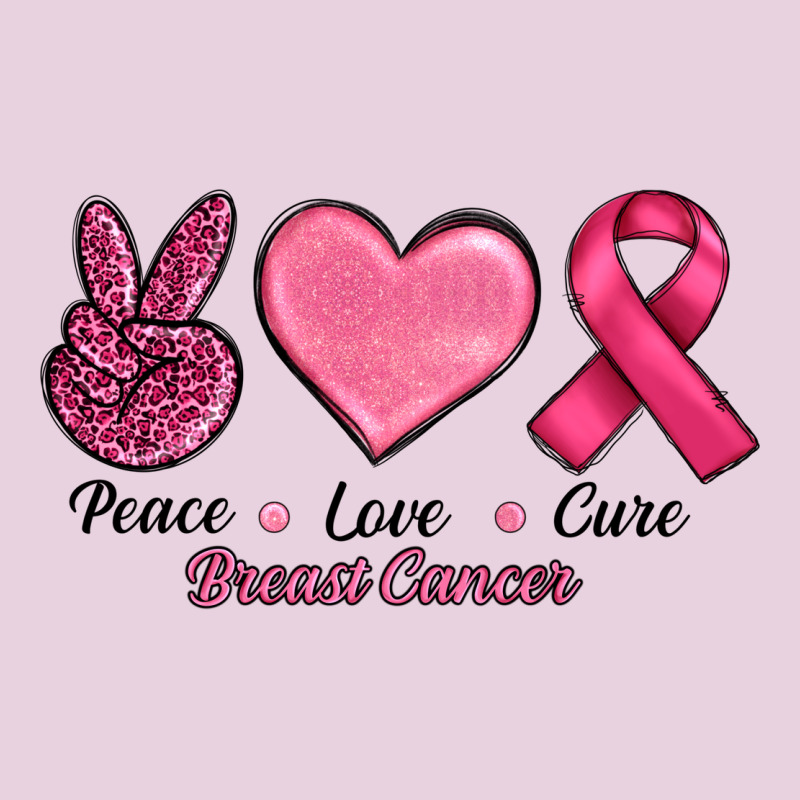 Breast Cancer Peace Love Cure Classic Tee by RanaPortraitStore | Teevron