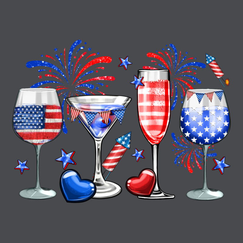 4th Of July Wine Glasses Zipper Hoodie by Neo Western | Teevron