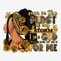 Even In The Midst Of My Storm Afro Woman Urban Heavy Tee | Teevron