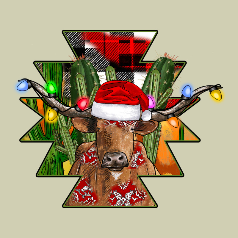 Longhorn Aztec Christmas Heavy Core Tee by CowhideDigitalArt | Teevron