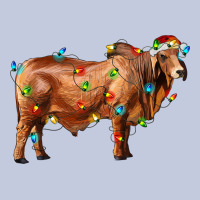 Brahman Bull With Christmas Lights Long Sleeve Tee | Teevron
