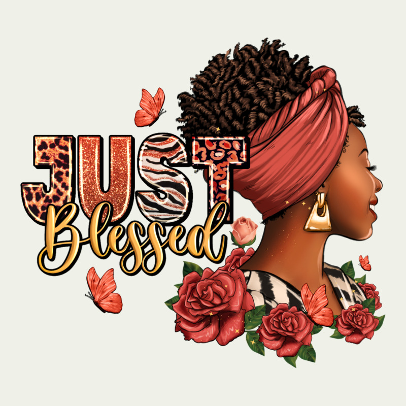 Just Blessed Afro Woman With Roses Urban Heavy Tee by RanaPortraitStore | Teevron