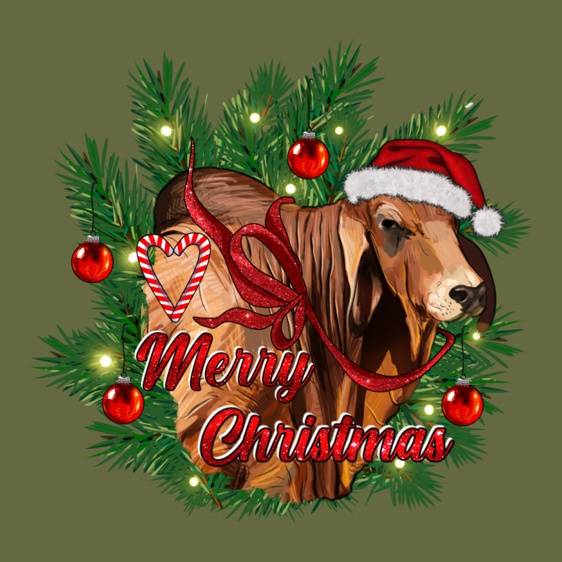 Merry Christmas Brahman Bull Long Sleeve Tee by RanaPortraitStore | Teevron