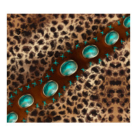 leopard gemstone leather | Teevron