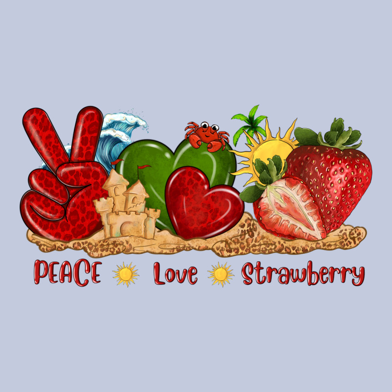 Peace Love Strawberry With Summer Long Sleeve Tee by texasbilliewilder | Teevron