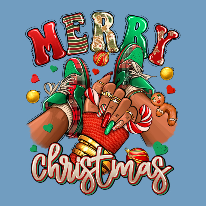Merry Christmas Black Girl Sneakers Urban Heavy Tee by RanaPortraitStore | Teevron