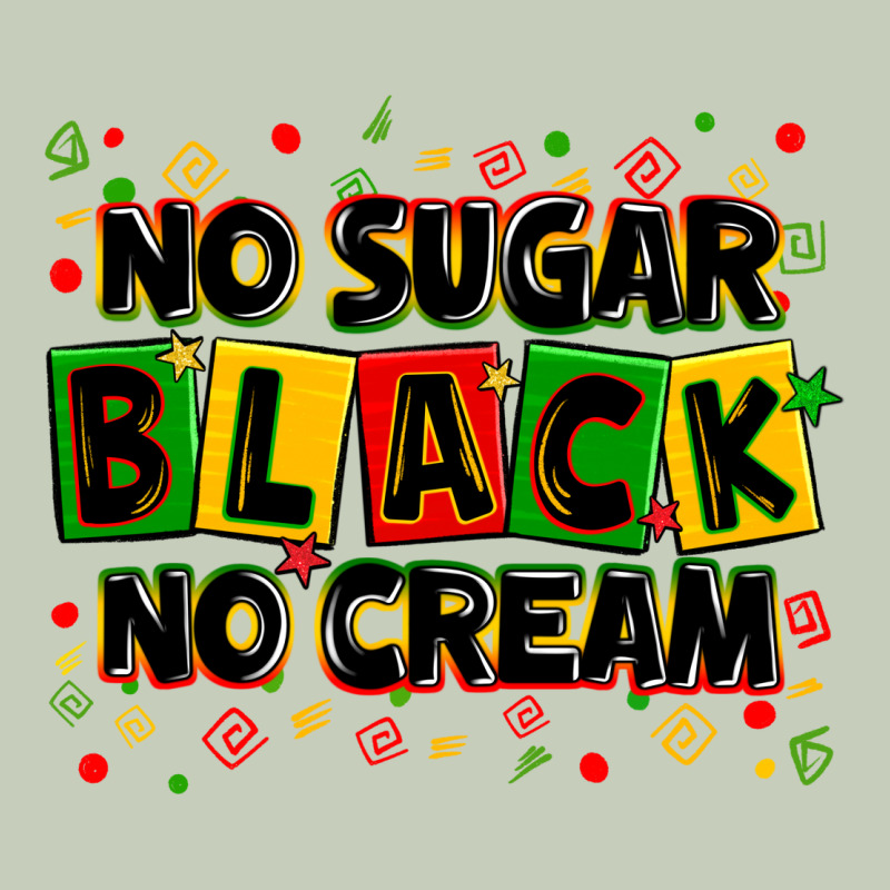 No Sugar No Cream Black Classic Tee by Zillion Design Studio | Teevron