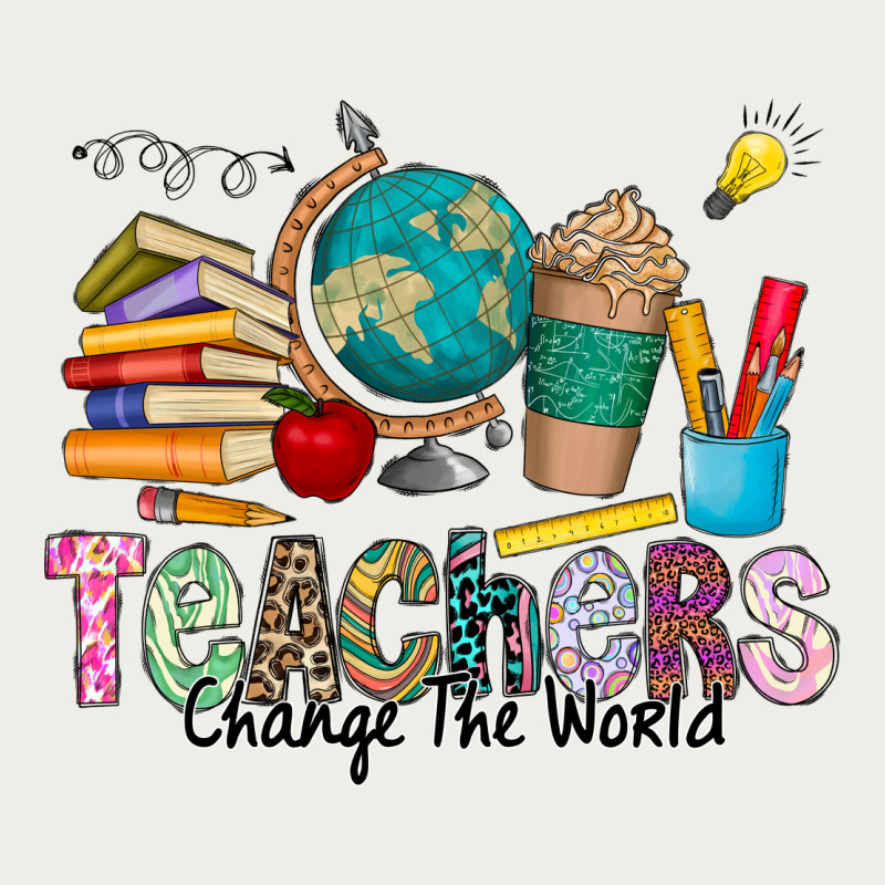 Teachers Change The World Zipper Hoodie by CowhideDigitalArt | Teevron