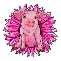 pink sunflower pig | Teevron