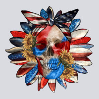 4th Of July Sunflower Skull 4th Of July Zipper Hoodie | Teevron