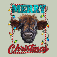 Merry Christmas Highland Calf Baby Cow Long Sleeve Tee | Teevron