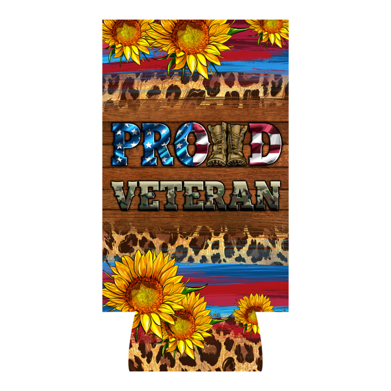 Proud Veteran 12 Oz Slim Can Cooler Premium Sweatshirt by Artiststas | Teevron