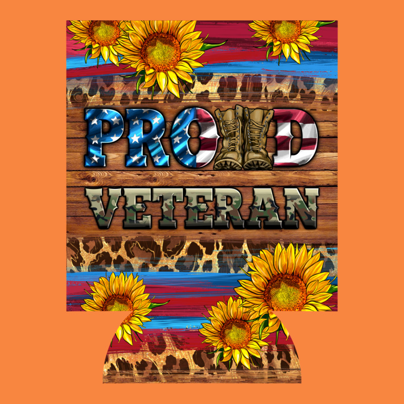 Proud Veteran  12 Oz Regular Can Cooler Premium Sweatshirt by Artiststas | Teevron