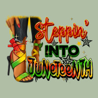 Steppin' Into Juneteenth Black Fashion Girl Urban Heavy Tee | Teevron