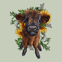 Highland Cow With Sunflower Long Sleeve Tee | Teevron