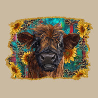 Highland Cow Calf With Western Background Long Sleeve Tee | Teevron
