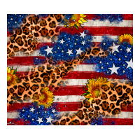 4th of July USA flag leopard sunflower 20oz tumble | Teevron