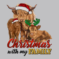Christmas With My Family Highland Cow Cattle And Calves Long Sleeve Tee | Teevron