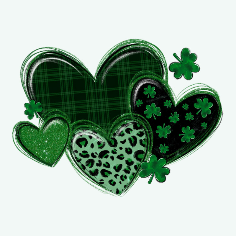 Leopard Hearts St Patricks Day Premium Hoodie by MaliasSmallBusiness | Teevron