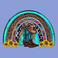 Western Cowboy Boots Sunflowers Rainbow Long Sleeve Tee | Teevron