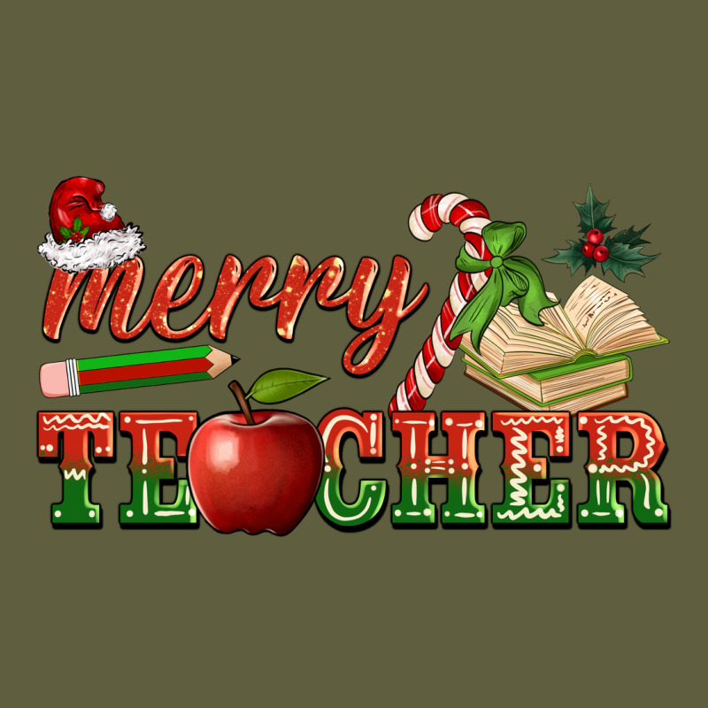 Merry Teacher Vintage Tee by BarkalooDesign | Teevron