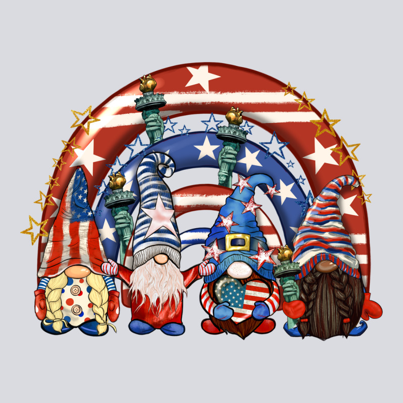 4th Of July Rainbow With Gnomes Zipper Hoodie by CowGirlArtShop | Teevron