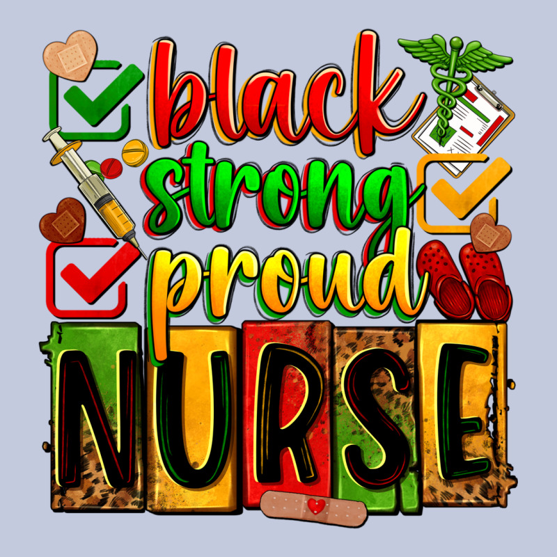 Black Strong Proud Nurse Long Sleeve Tee by Zillion Design Studio | Teevron