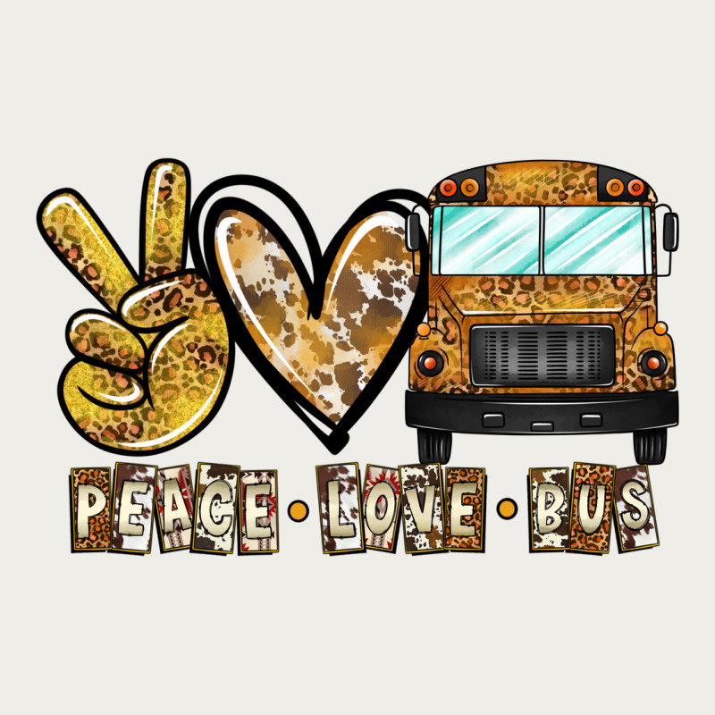 Peace Love Bus Zipper Hoodie by CowhideDigitalArt | Teevron