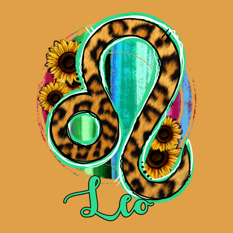 Leo Zodiac Sign Sunflower Leopard Serape Premium Hoodie by RanaPortraitStore | Teevron