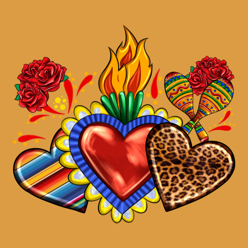 Sacred Heart With Leopard And Serape Heart Urban Heavy Tee by RanaPortraitStore | Teevron