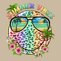 Summer Vibes With Smile Face And Leopard Long Sleeve Tee | Teevron