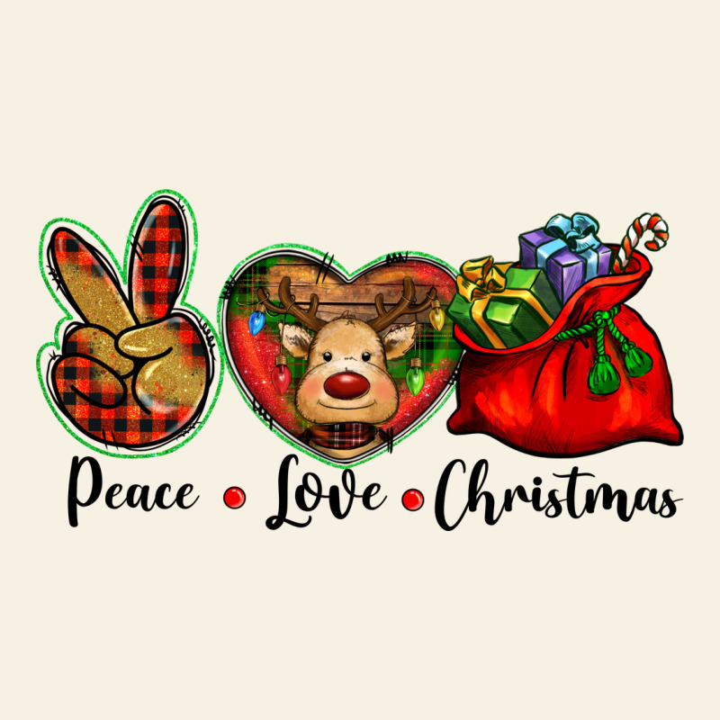 Peace Love Christmas Vintage Tee by BarkalooDesign | Teevron
