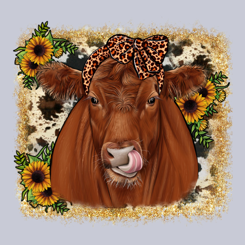Red Angus Cowhide Sunflower Heavyweight Hoodie by JahusDesignShop | Teevron