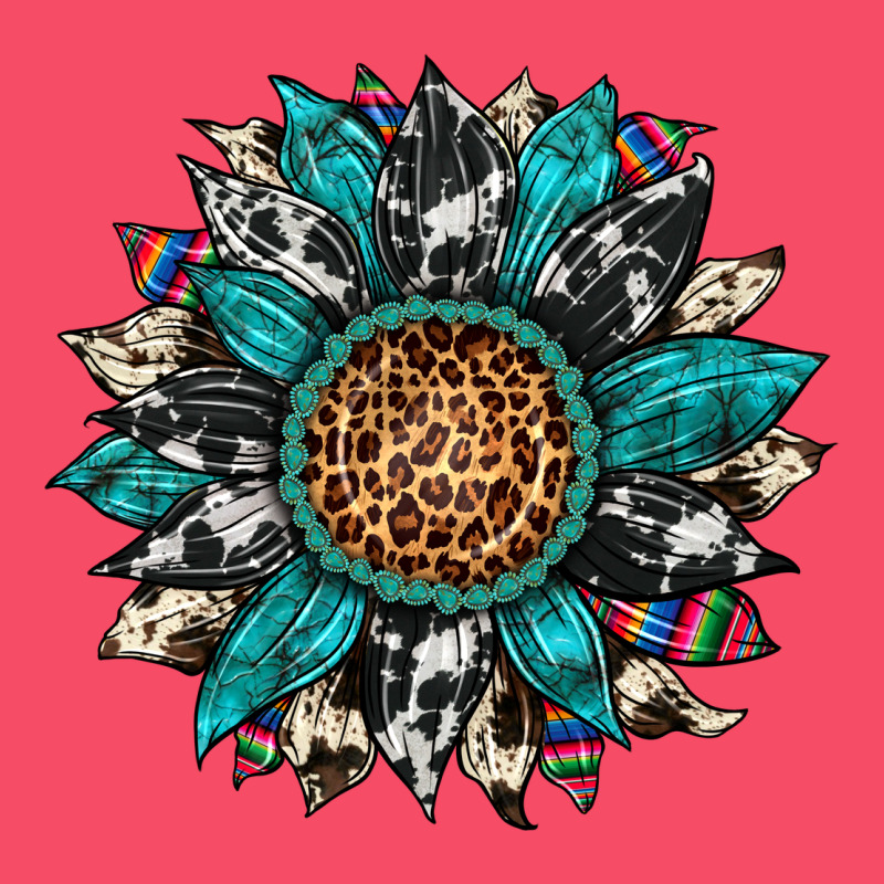 Cowhide Leopard Serape Gemstone  Sunflower Premium Sweatshirt by Artiststas | Teevron