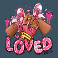 Loved Valentine's Day Afro Girl Sneakers Urban Heavy Tee | Teevron