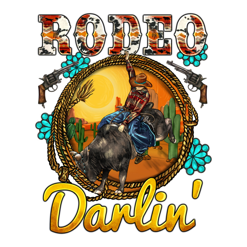 Western Rodeo Darlin' Sunset Sunflowers Weapon Ladies Tee by BarkalooDesign | Teevron