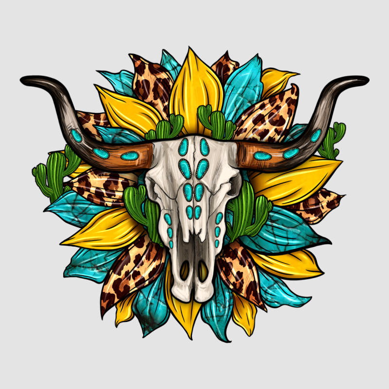 Bull Skull Gemstone Cactus Leopard Sunflower Premium Sweatshirt by Artiststas | Teevron